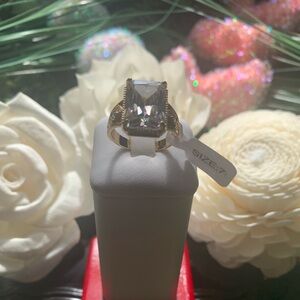 Park Lane “LOVE STORY” Gold Ring w/Clear Stone Size 7 BNWT